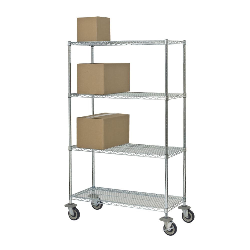 Focus FMK1836694CH 36" NSF 4-Tier Chromate Wire Shelf Kit - Mobile, 18"W, 69"H