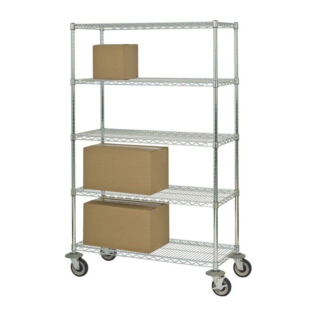 Focus FMK1836695CH 36" NSF 5-Tier Chromate Wire Shelf Kit - Mobile, 18"W, 69"H