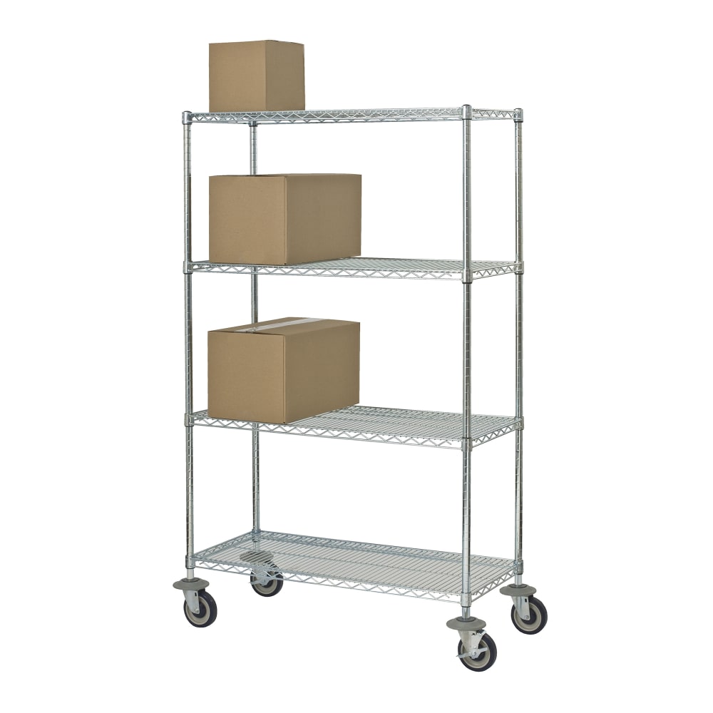 Focus FMK1848694CH 48" NSF 4-Tier Chromate Wire Shelf Kit - Mobile, 18"W, 69"H