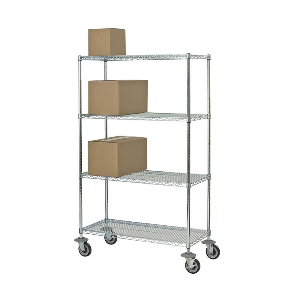 Focus FMK2148694CH 48" NSF 4-Tier Chromate Wire Shelf Kit - Mobile, 21"W, 69"H