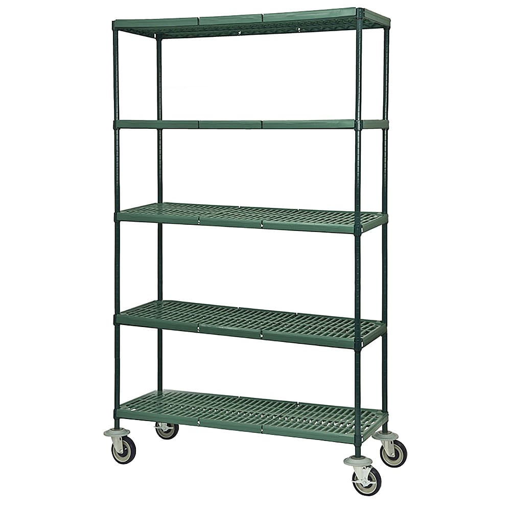 Focus FMPS2148695 48" 5-Tier Epoxy Coated Wire Shelf Kit - Mobile, 21"W, 63"H