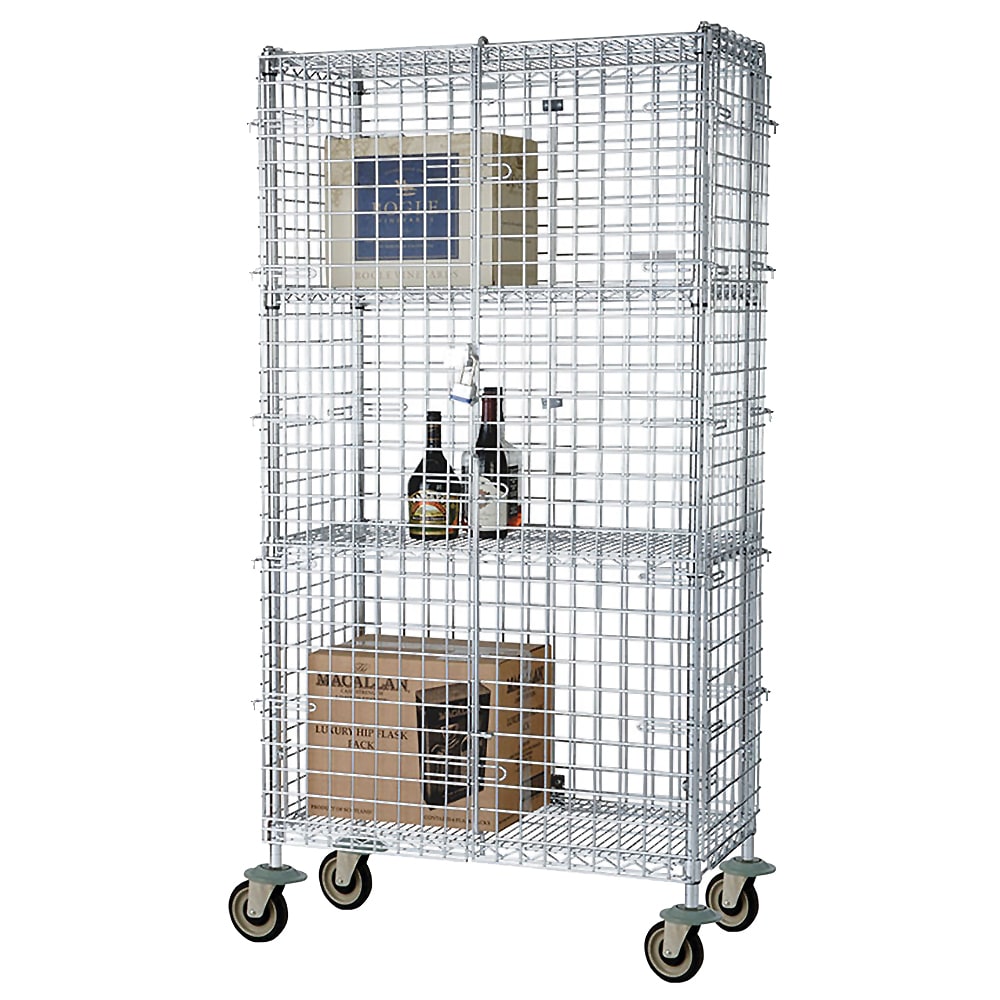 Focus FMSEC18603 60" Mobile Security Cage - 18"W, Chromate