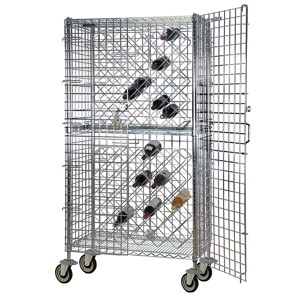 Focus FMWR1836CH 63"H Commercial Wine Rack w/ (82) Bottle Capacity, Chrome