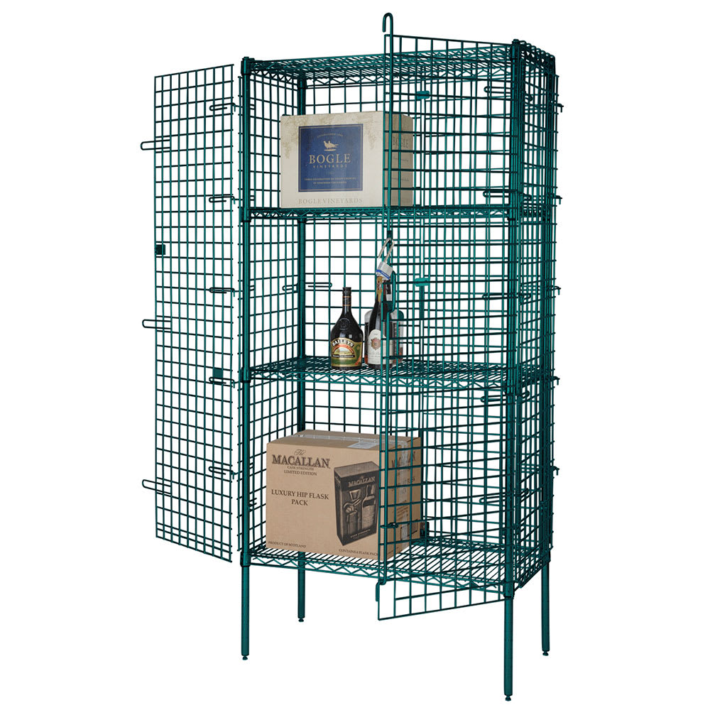 Focus FSEC243663GN 36" Stationary Security Cage - 24"W, Green Epoxy Coated