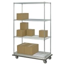Focus FST244863CH 48" NSF 4-Tier Chromate Wire Shelf Kit - Mobile, 24"W, 68"H thumbnail 2