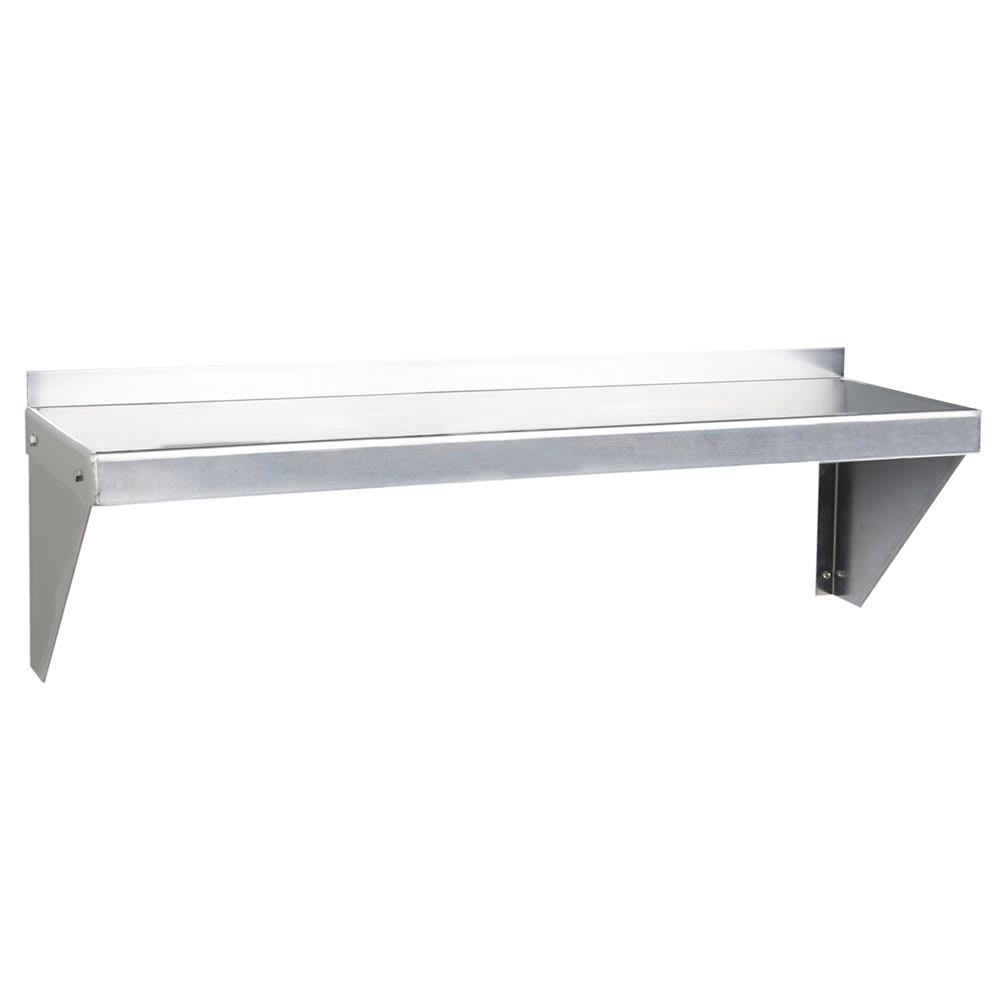 Focus FWSAL1236 Solid Wall Mounted Shelf, 36"W x 12"D, Aluminum