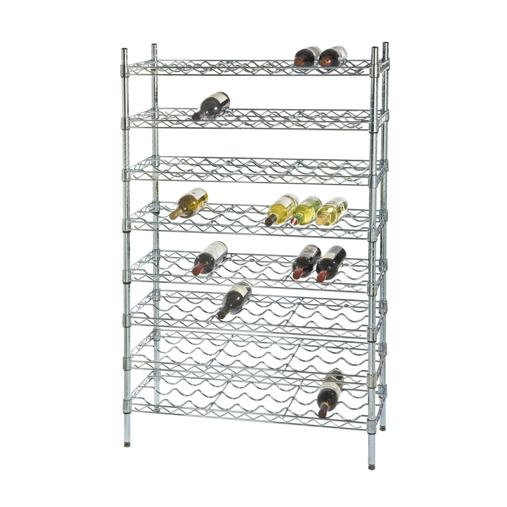 Focus FWSK4863CH Chromate Wine Shelving Rack, Holds 120-Bottles