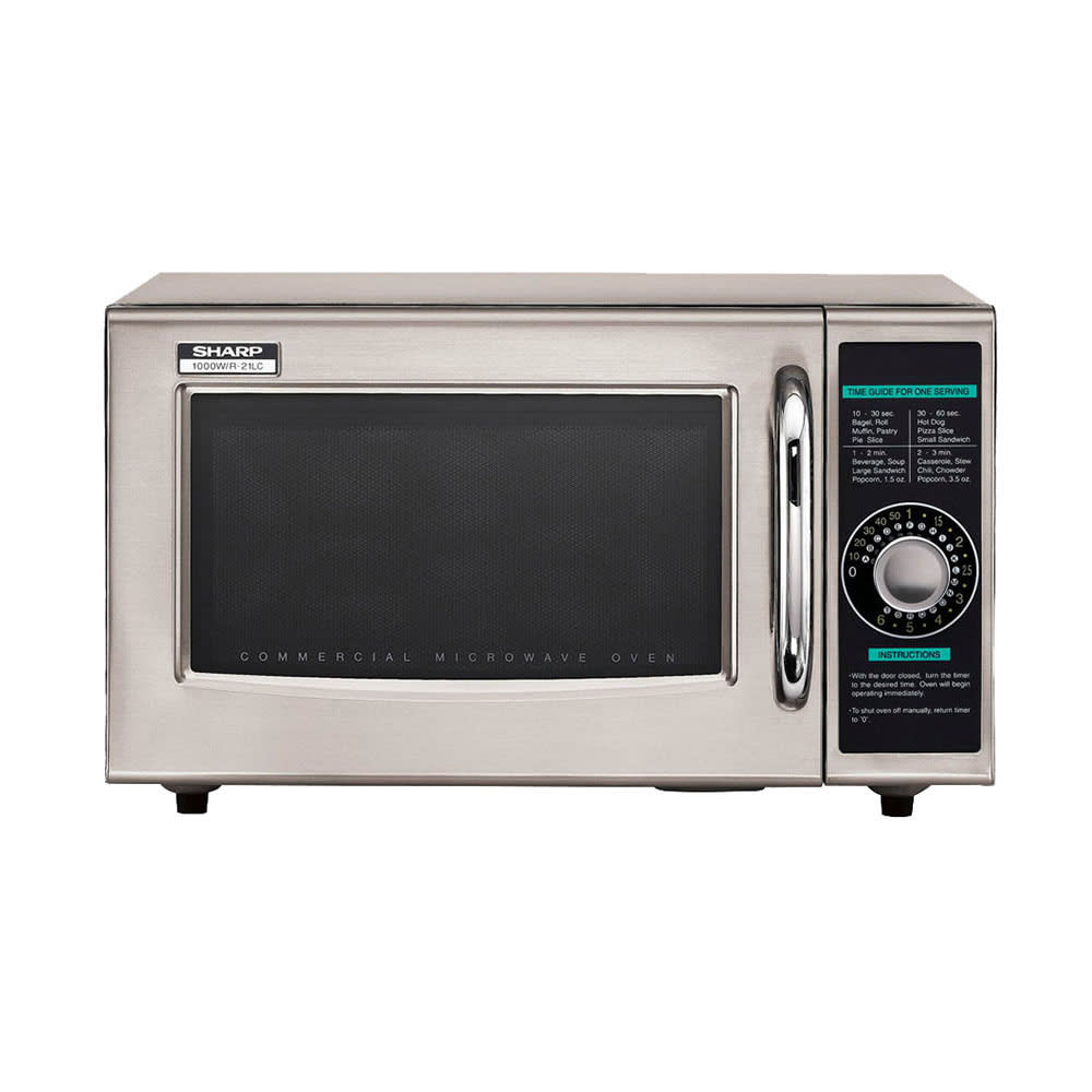 Sharp R-21LCFS 1000w Commercial Microwave w/ Dial Control - 120v
