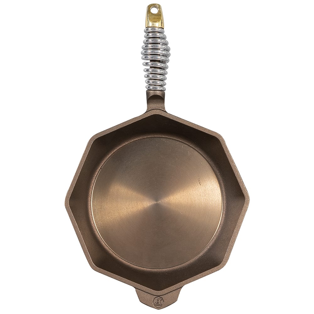 Finex 12" Octagonal Seasoned Cast Iron Skillet w/ Steel Spring Handle (S12-10001)