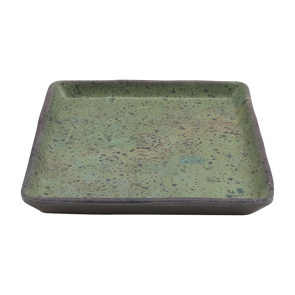 GET 4" Square Melamine Dinner Plate, Spruce (20030-SP)