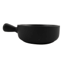 GET 3 oz Round Melamine Bowl w/ Handle, Black (30899-BK) thumbnail 2