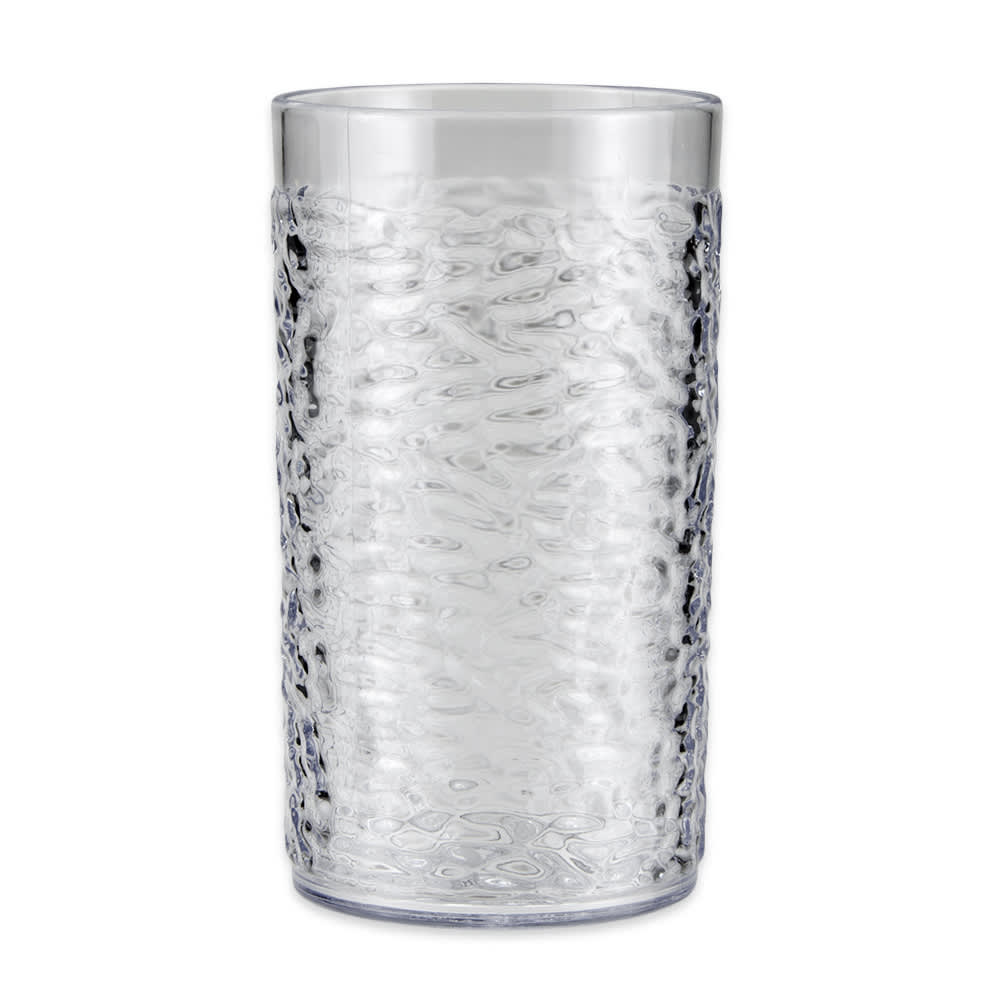 GET 16 oz Clear Hammered Plastic Tumbler (3316-CL)