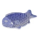 GET 10" x 7"  Fish Platter - Melamine, Blue (370-10-BL) thumbnail 2