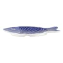 GET 10" x 7"  Fish Platter - Melamine, Blue (370-10-BL) thumbnail 3