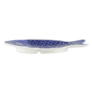 GET 12" x 8 1/4" Fish Platter - Melamine, Blue (370-12-BL) thumbnail 3