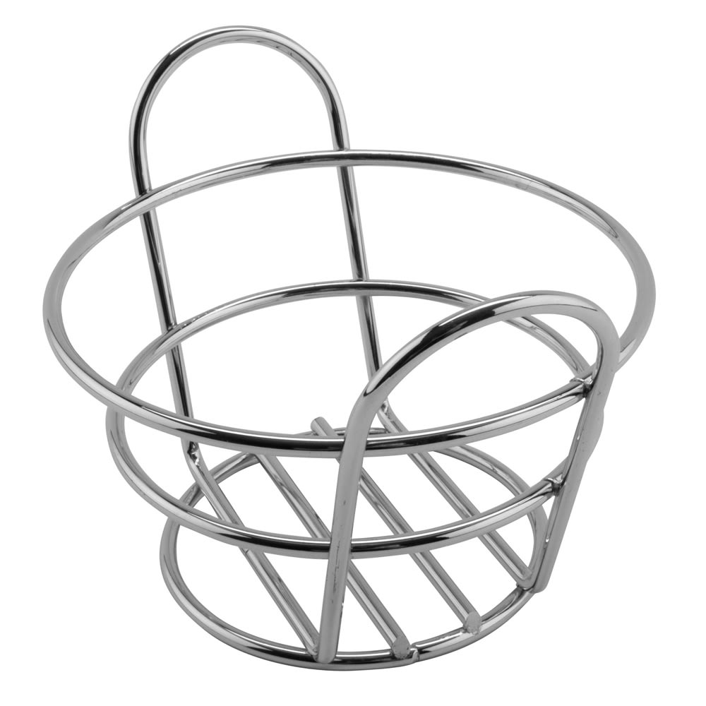 GET 5 3/8" Round Wire Bucket Basket, Stainless Steel (4-22780)