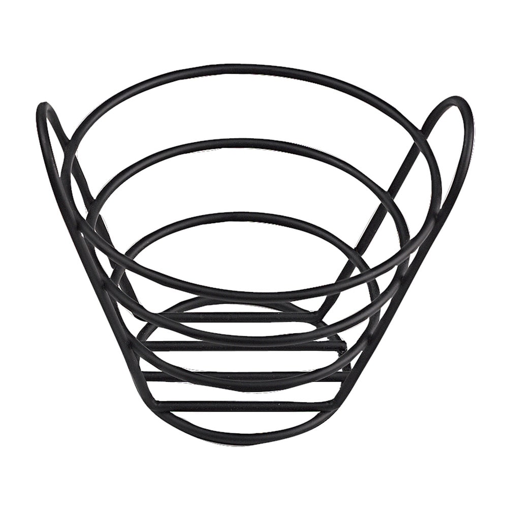 GET 6 1/4" Round Wire Bucket Basket - Iron, Black (4-33782)