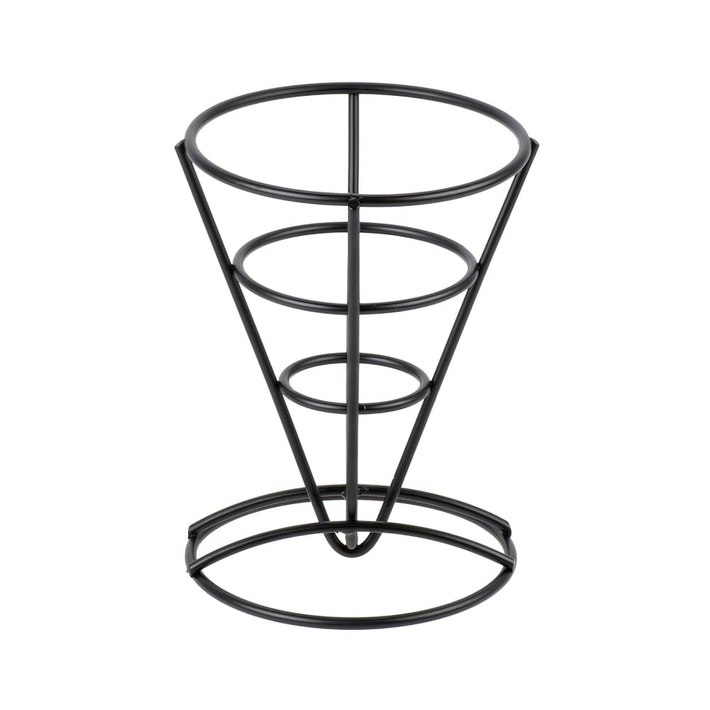 GET 5" Round Wire Fry Cone Basket - 7"H, Iron, Black (4-61640)