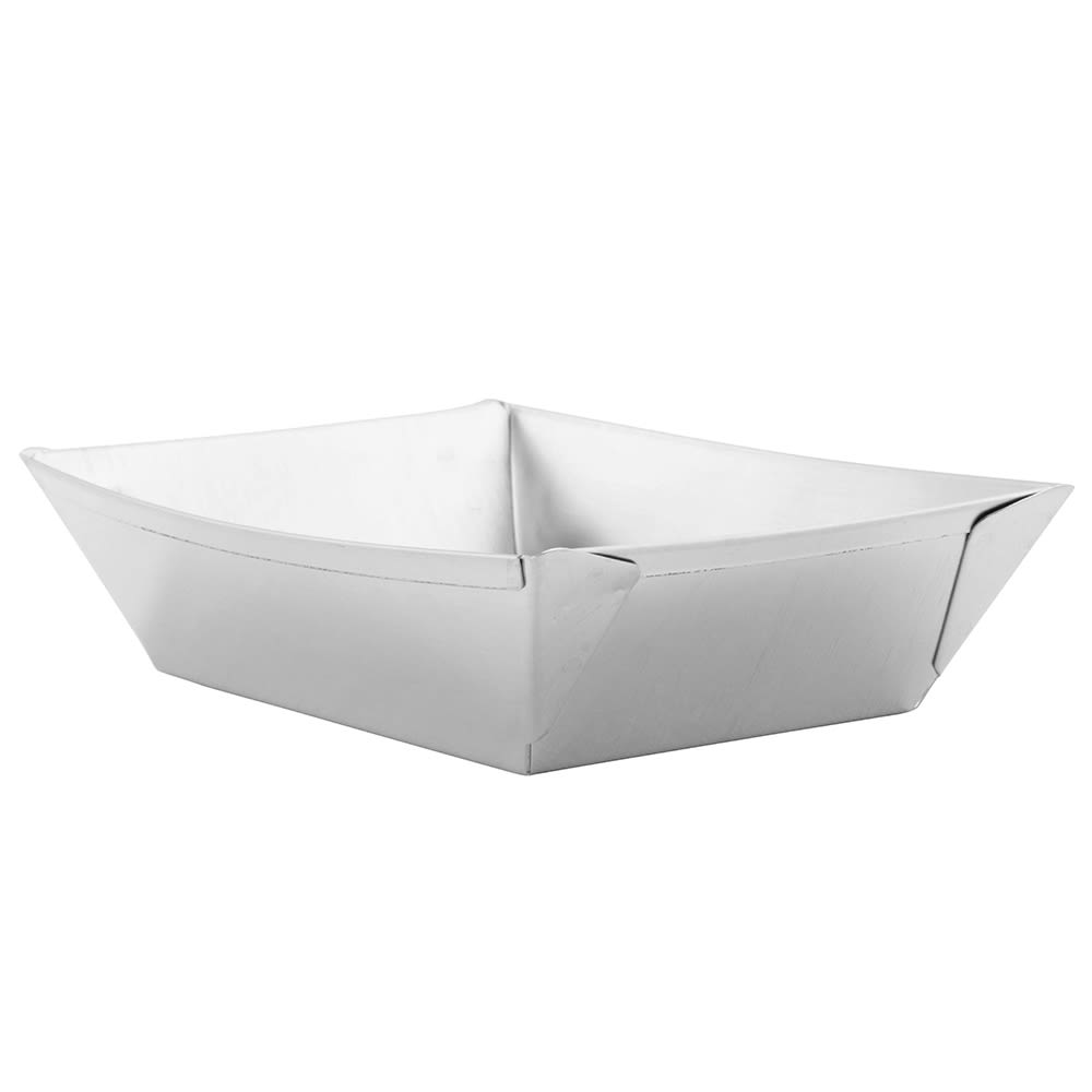 GET Rectangular Boat Tray - 6" x 4 1/2", Stainless Steel (4-80868)