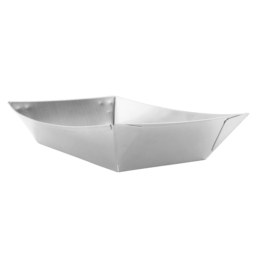 GET Rectangular Boat Tray - 9 1/2" x 6", Stainless Steel (4-80888)