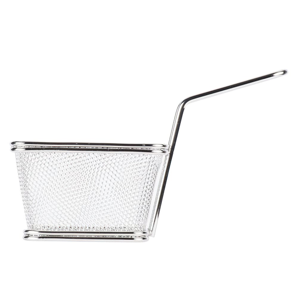 GET Rectangular Fry Basket - 4" x 3 1/4" x 2 1/4", Stainless (4-81860)