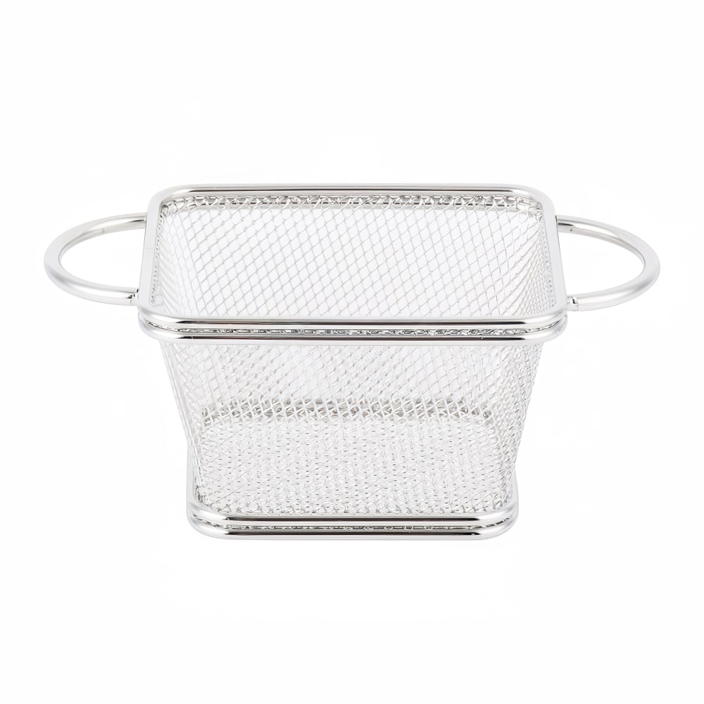 GET Rectangular Fry Basket - 4" x 3 1/4" x 2 1/4", Stainless Steel (4-81865)