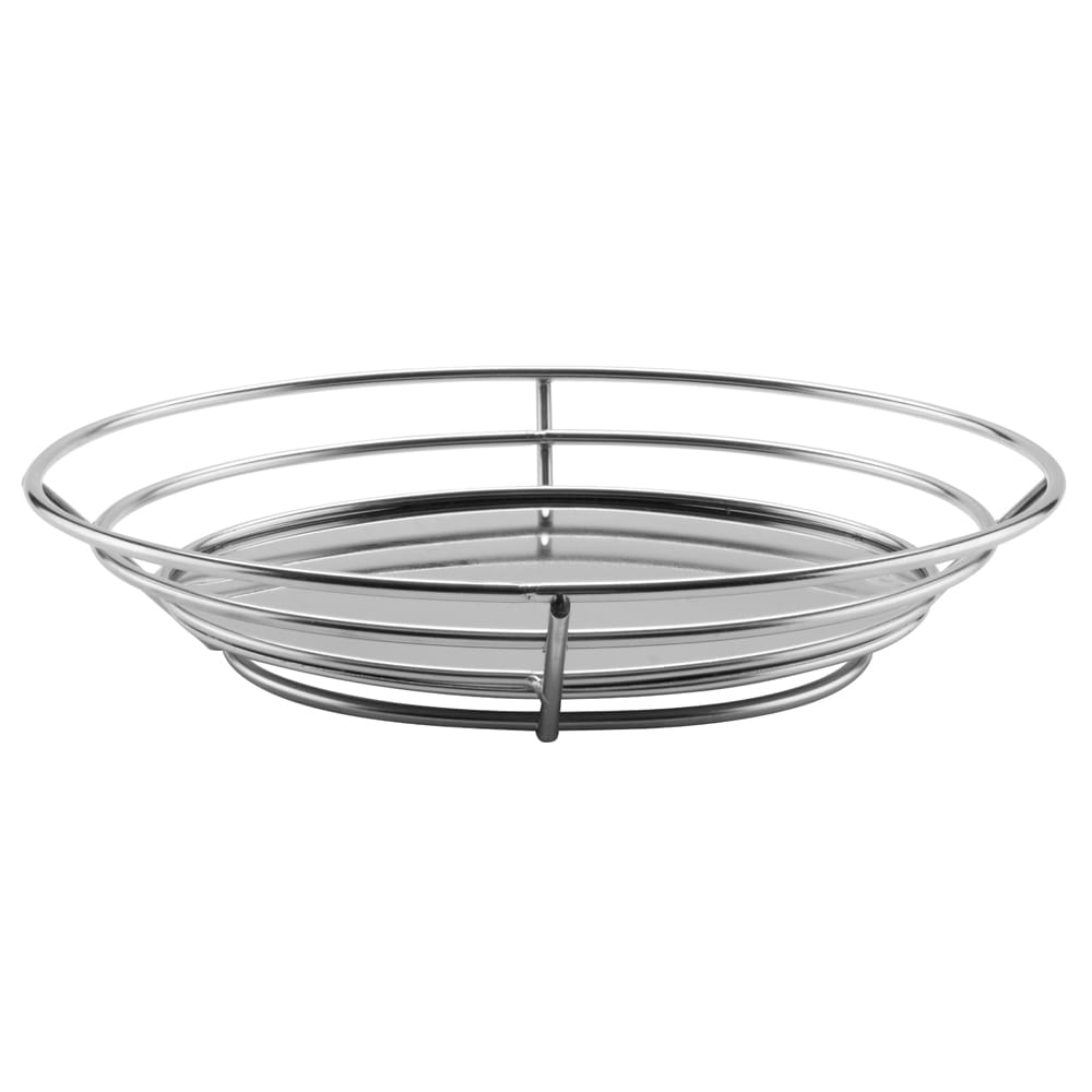 GET Oval Wire Basket - 11 1/4" x 8 1/4", Stainless Steel (4-83850)