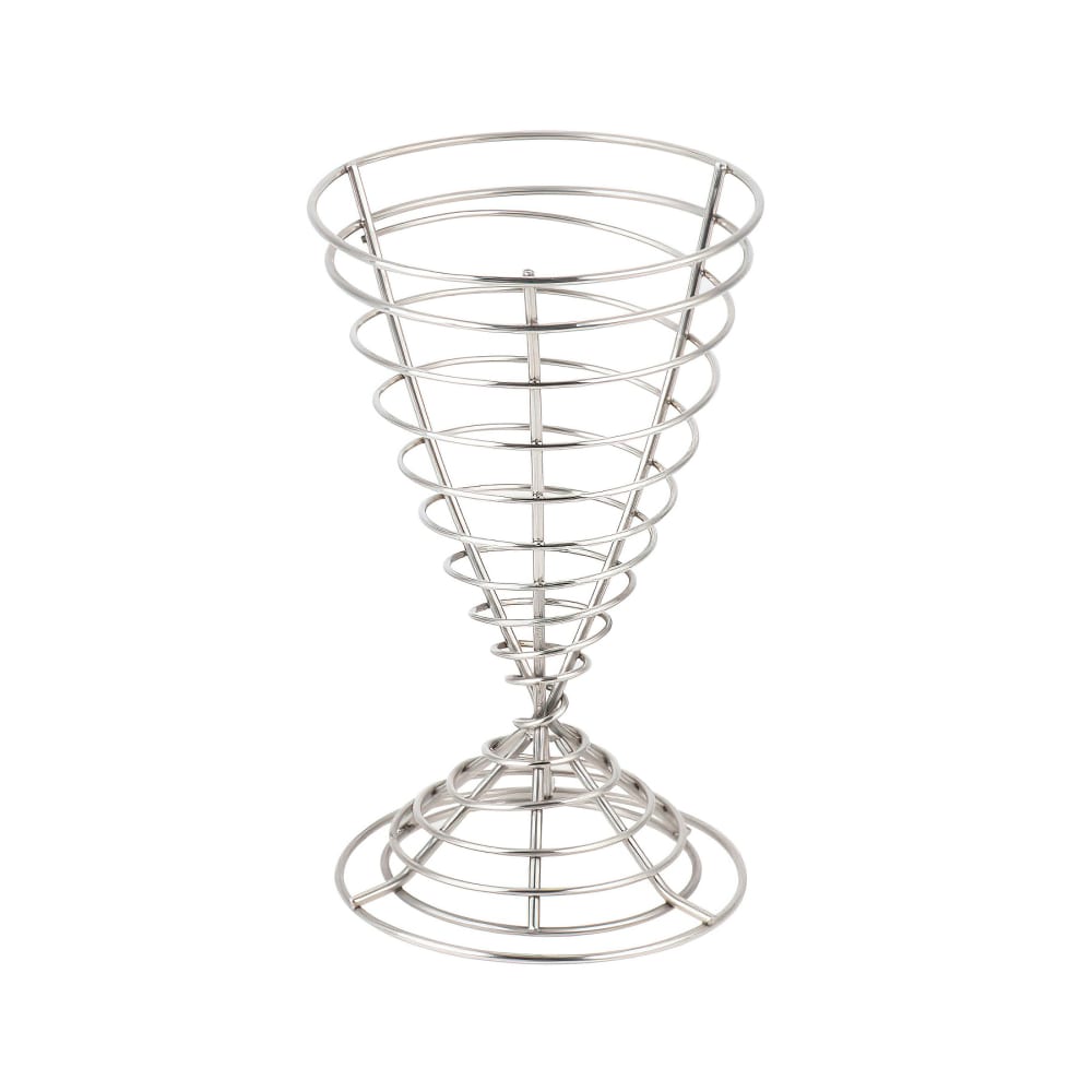 GET 4" Round Wire Fry Cone Basket - 6 1/2"H, Stainless Steel (4-88068)