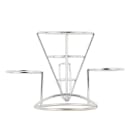 GET 4 1/4" Round Wire Fry Cone Basket w/ (2) Condiment Holders - 6"H, Stainless Steel (4-96282) thumbnail 4