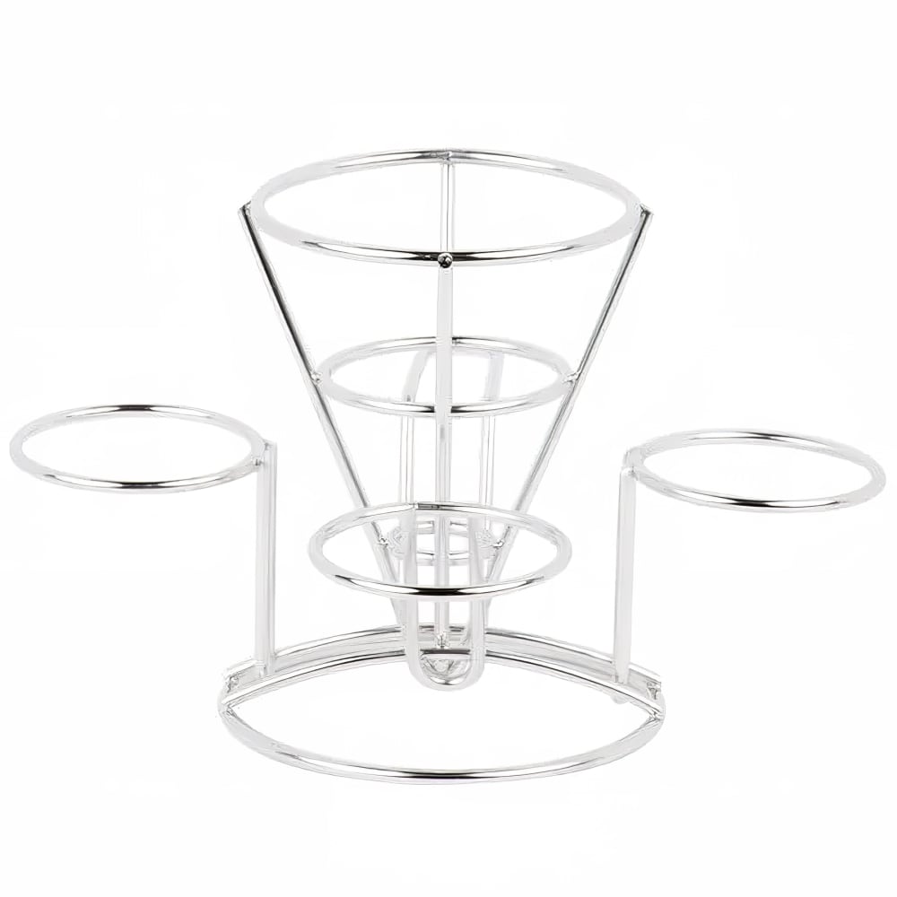 GET 5" Round Wire Fry Cone Basket - 7"H, Stainless Steel (4-981644)