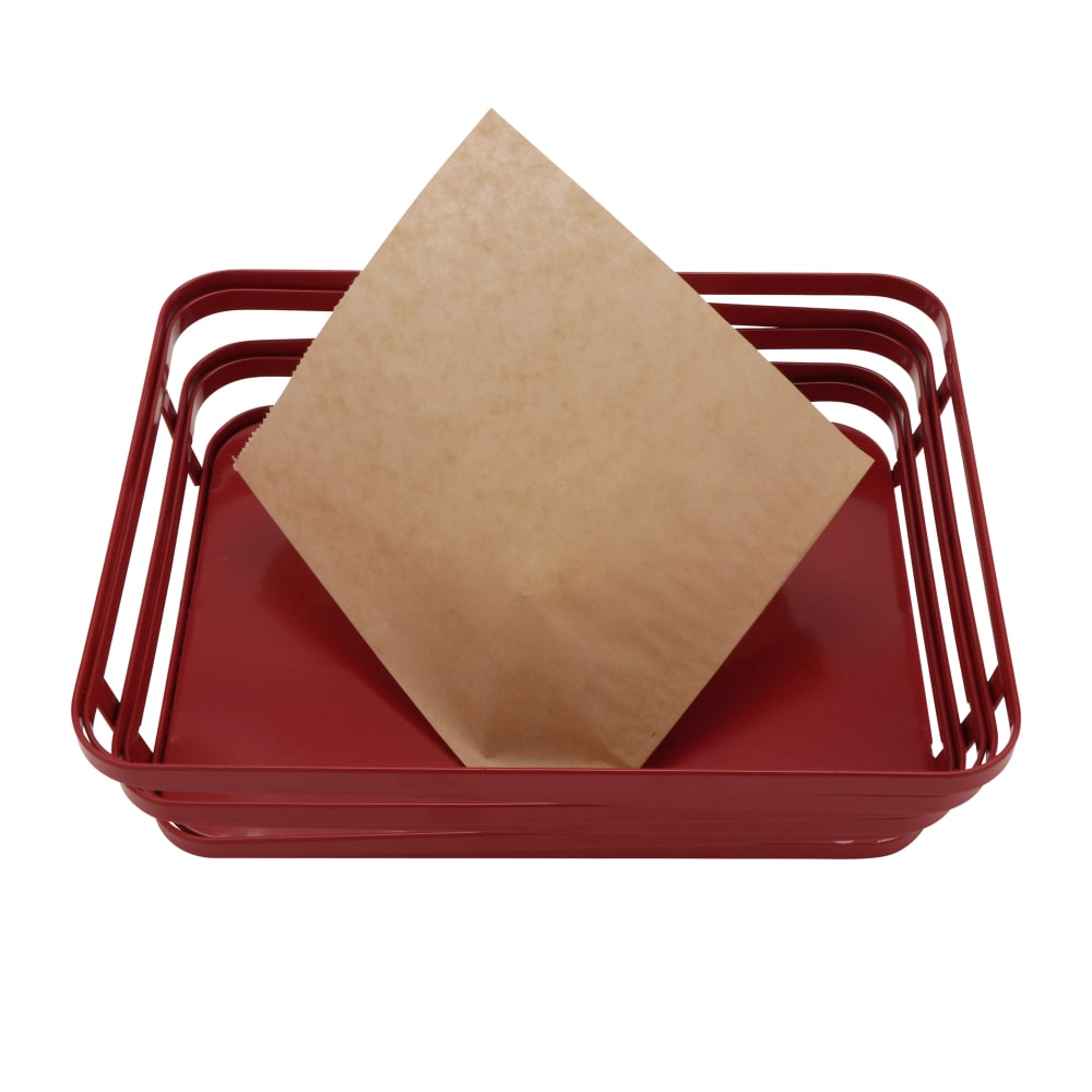 GET 5 1/2" Square Basket Liner Paper Bags, Brown (4-T1020)