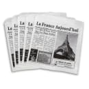 GET 5 1/2" Square Basket Liner Paper Bags - French Newsprint, White (4-T1050) thumbnail 3