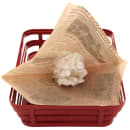 GET 7" Square Basket Liner Paper Bags - Honolulu Newsprint, Brown (4-T6000) thumbnail 6