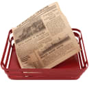 GET 7" Square Basket Liner Paper Bags - Honolulu Newsprint, Brown (4-T6000) thumbnail 7
