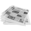 GET 12" Square Basket Liner Paper - Dublin Newsprint, White (4-TD1900) thumbnail 2