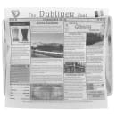 GET 12" Square Basket Liner Paper - Dublin Newsprint, White (4-TD1900) thumbnail 3