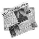 GET 12" Square Basket Liner Paper - French Newsprint, White (4-TF1600) thumbnail 3