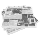 GET 12" Square Basket Liner Paper - London Newsprint, White (4-TN1000) thumbnail 2