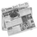 GET 12" Square Basket Liner Paper - London Newsprint, White (4-TN1000) thumbnail 3