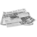 GET 12" Square Basket Liner Paper - London Newsprint, White (4-TN1000) thumbnail 4