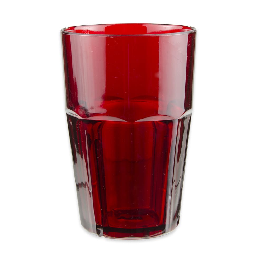 GET 10 oz Red Plastic Double Rocks Tumbler (9910-1-R)