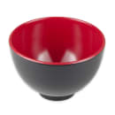 GET 1 1/5 qt Round Melamine Rice Bowl, Red/Black (B-124-F) thumbnail 2