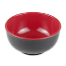 GET 1 1/5 qt Round Melamine Rice Bowl, Red/Black (B-125-F) thumbnail 2