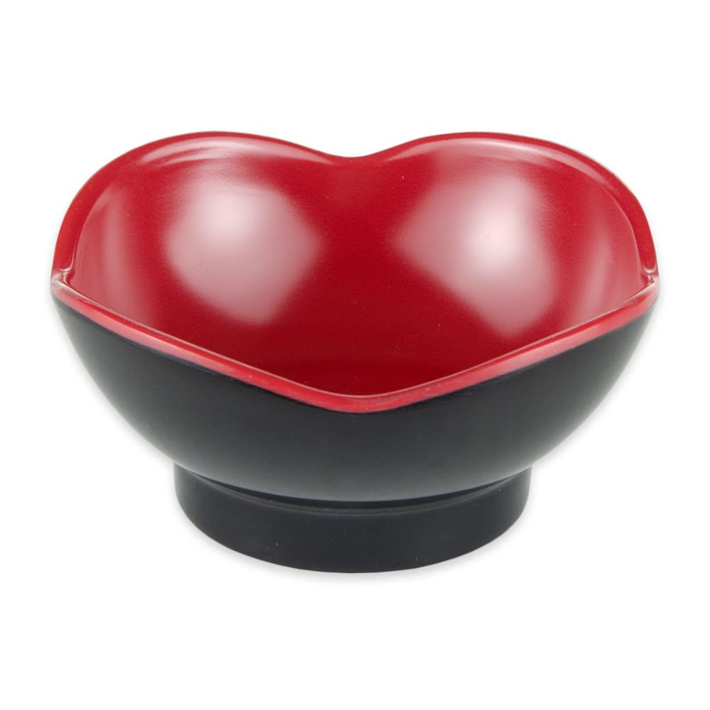 GET 3 1/2" Round Sauce Dish w/ 3 oz Capacity, Melamine, Red/Black (B-129-F)