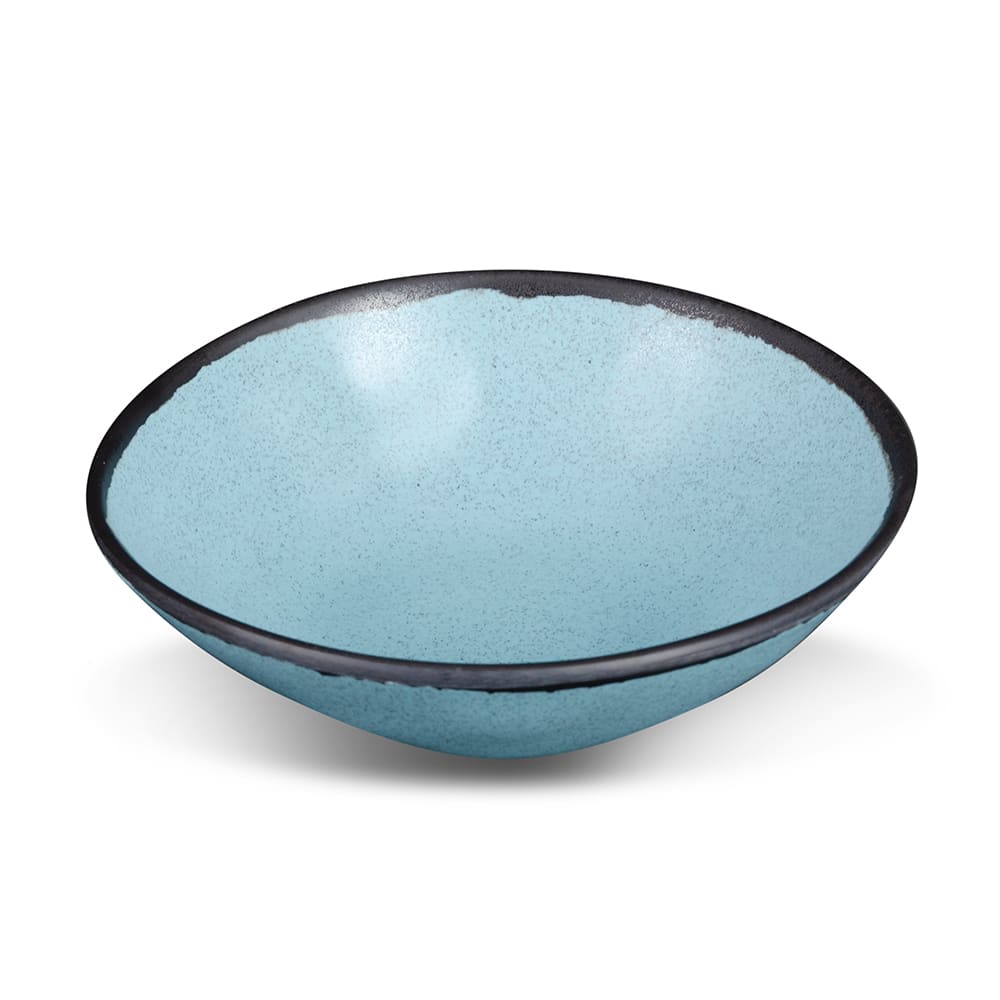 GET 16 oz Round Pottery Market™ Salad/Soup Bowl - Melamine, Speckled Grayish Blue (B-180-GBL)