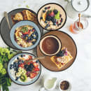 GET 16 oz Round Melamine Salad/Soup Bowl, Speckled Taupe w/ Black Trim (B-180-TP) thumbnail 4