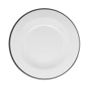 GET 24 oz Round Melamine Soup/Salad/Pasta Bowl, White w/ Black Trim (B-220-W/BK) thumbnail 2