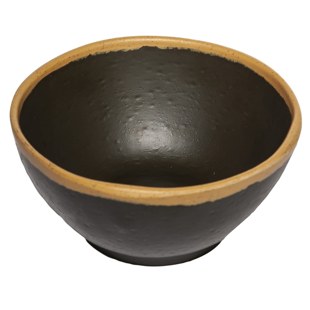 GET 10 oz Round Melamine Soup/Salad/Pasta/Nappie Bowl, Brown w/ Clay Trim (B-299-BR)