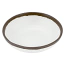GET 16 oz Round Melamine Soup/Salad/Pasta Bowl, Cream w/ Brown Trim (B-300-CRM) thumbnail 6