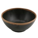 GET 20 oz Round Melamine Salad Bowl, Brown w/ Clay Trim (B-302-BR) thumbnail 2